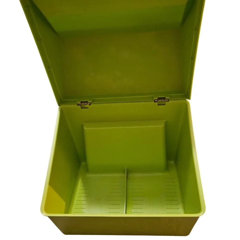 Vintage Betty Crocker Recipe Card Holder Green Step by Step Recipes Box BOX ONLY